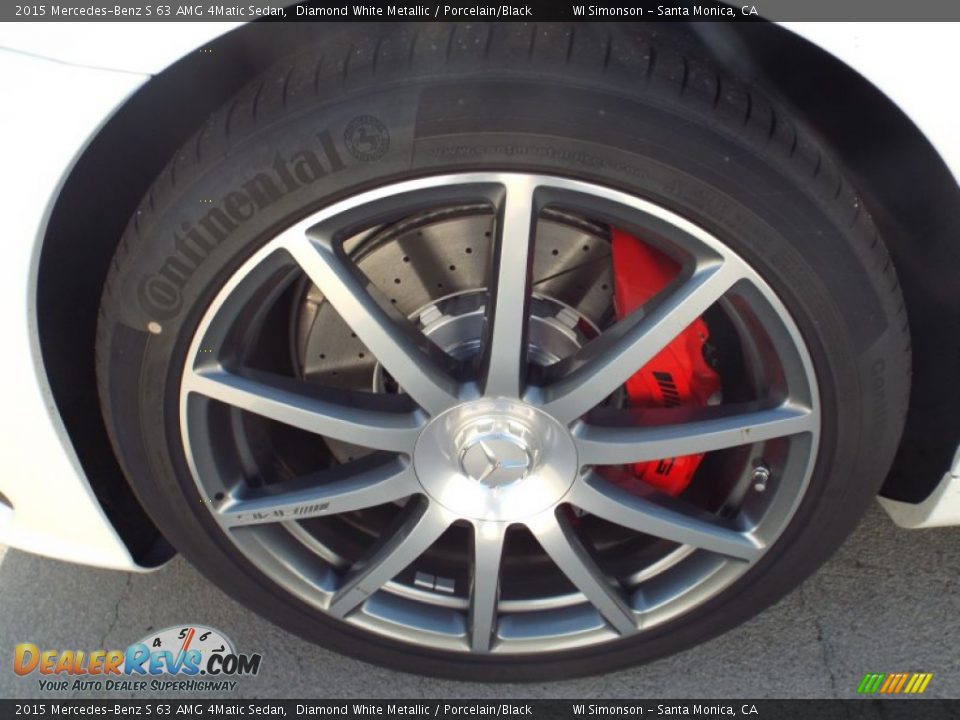 2015 Mercedes-Benz S 63 AMG 4Matic Sedan Diamond White Metallic / Porcelain/Black Photo #20