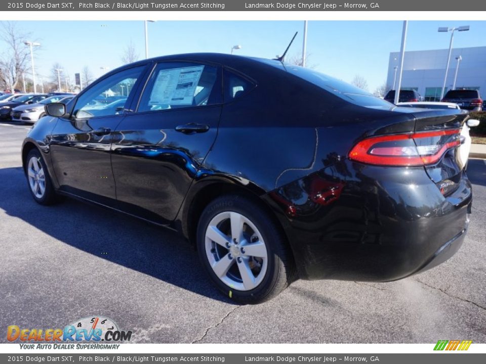 2015 Dodge Dart SXT Pitch Black / Black/Light Tungsten Accent Stitching Photo #2