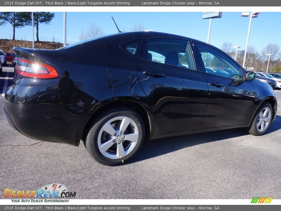 2015 Dodge Dart SXT Pitch Black / Black/Light Tungsten Accent Stitching Photo #3