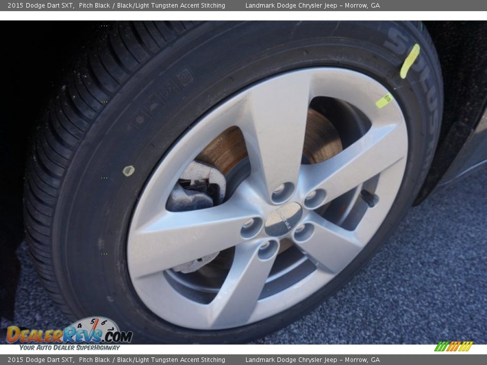 2015 Dodge Dart SXT Pitch Black / Black/Light Tungsten Accent Stitching Photo #5