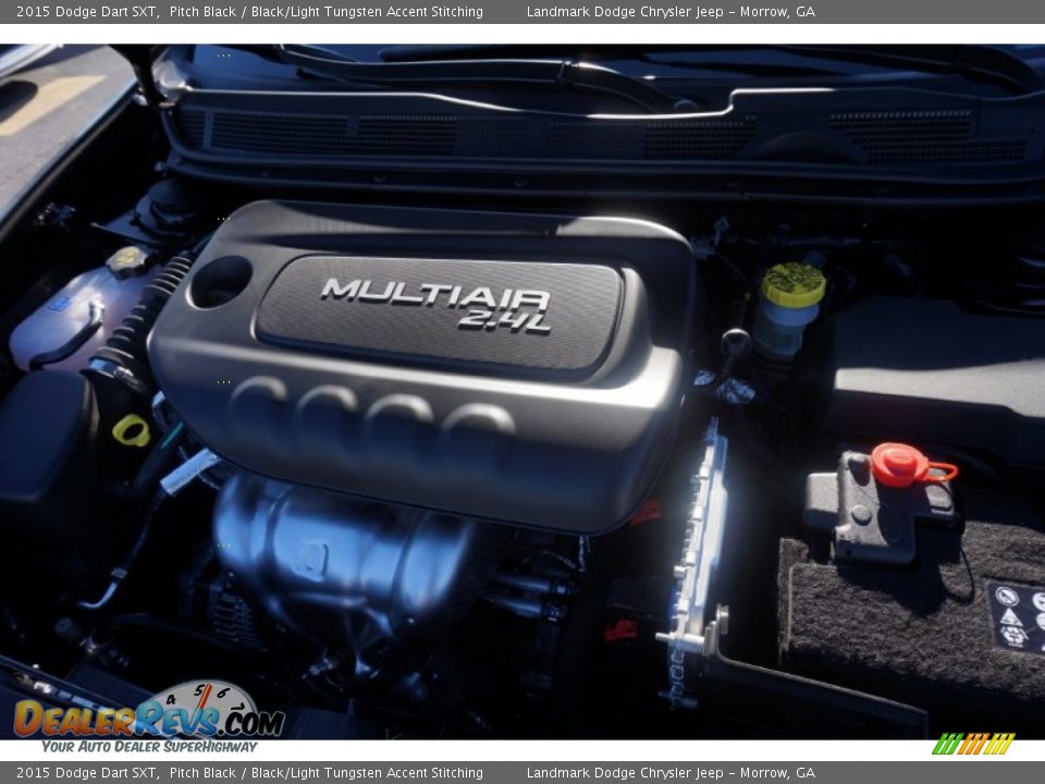 2015 Dodge Dart SXT Pitch Black / Black/Light Tungsten Accent Stitching Photo #8