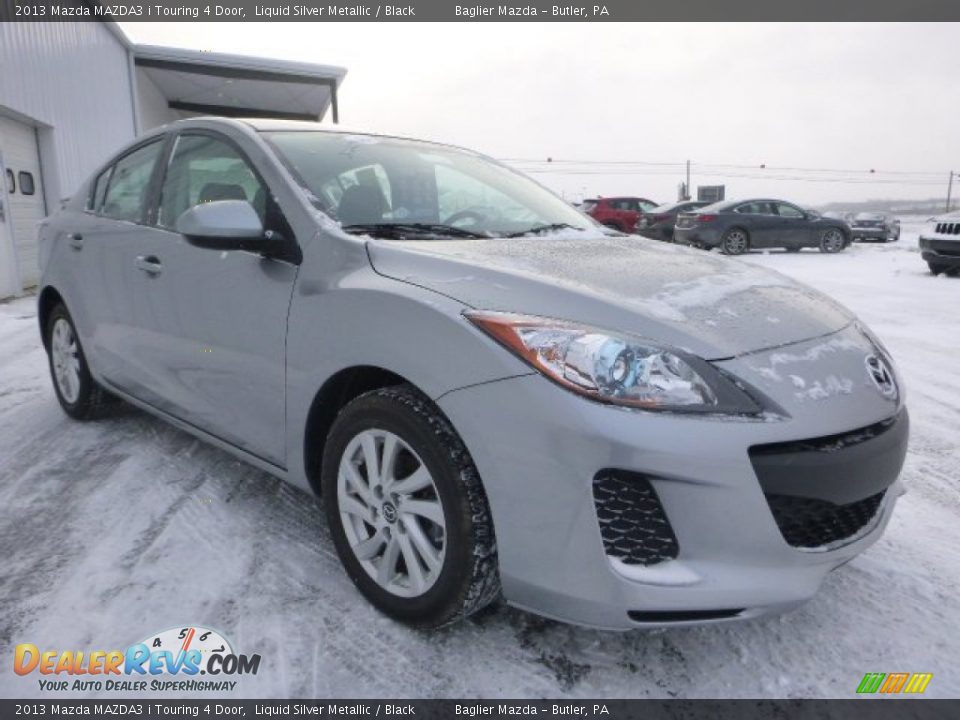 2013 Mazda MAZDA3 i Touring 4 Door Liquid Silver Metallic / Black Photo #7