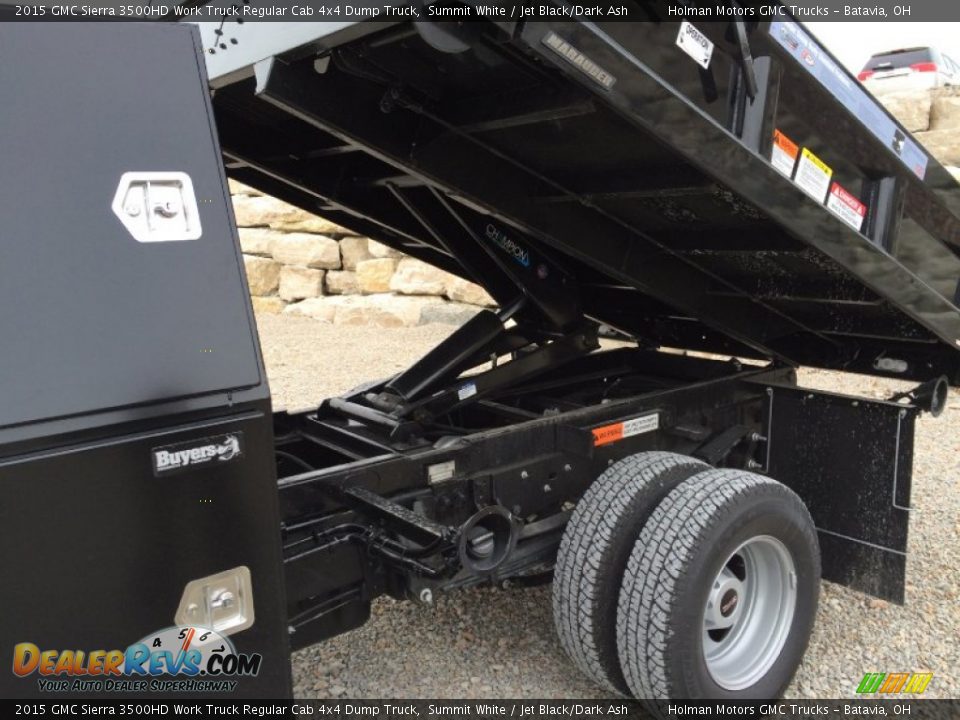 2015 GMC Sierra 3500HD Work Truck Regular Cab 4x4 Dump Truck Summit White / Jet Black/Dark Ash Photo #14