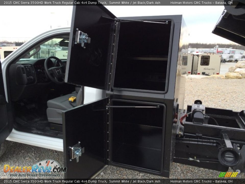 2015 GMC Sierra 3500HD Work Truck Regular Cab 4x4 Dump Truck Summit White / Jet Black/Dark Ash Photo #15