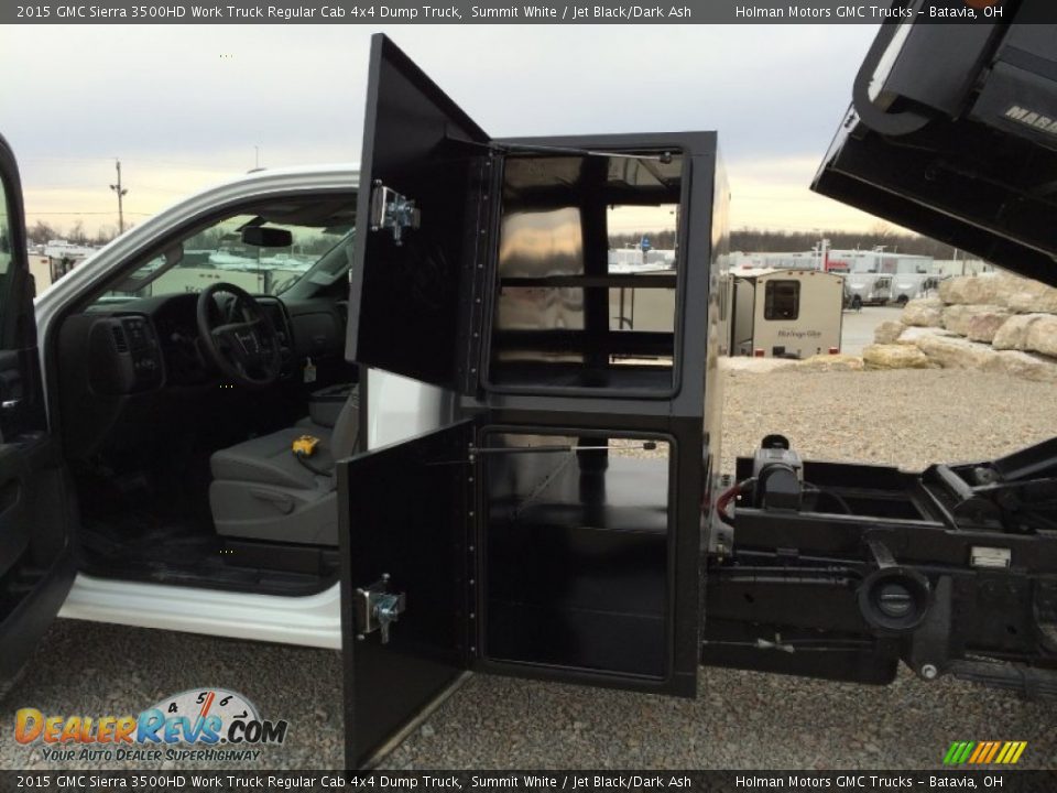 2015 GMC Sierra 3500HD Work Truck Regular Cab 4x4 Dump Truck Summit White / Jet Black/Dark Ash Photo #16