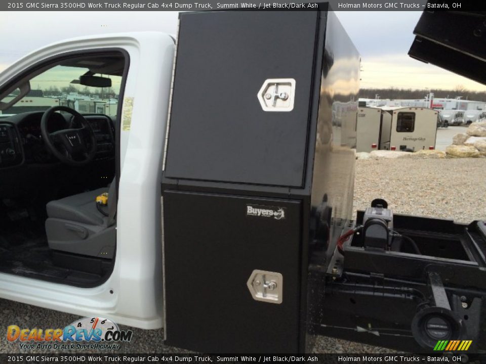 2015 GMC Sierra 3500HD Work Truck Regular Cab 4x4 Dump Truck Summit White / Jet Black/Dark Ash Photo #17