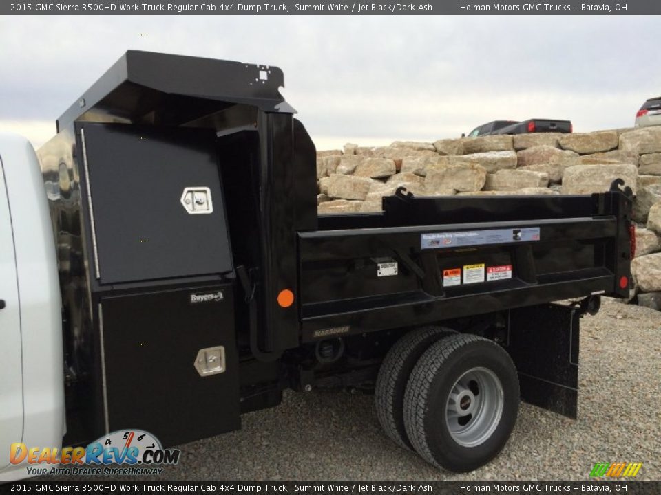 2015 GMC Sierra 3500HD Work Truck Regular Cab 4x4 Dump Truck Summit White / Jet Black/Dark Ash Photo #19