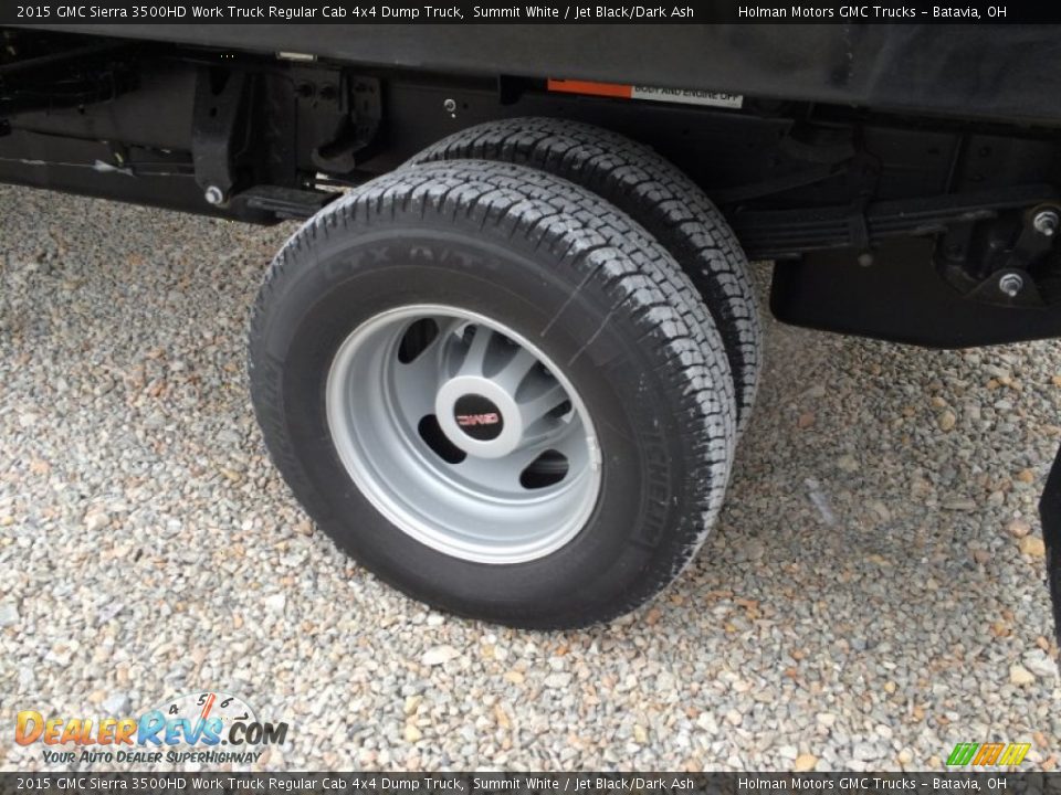 2015 GMC Sierra 3500HD Work Truck Regular Cab 4x4 Dump Truck Summit White / Jet Black/Dark Ash Photo #21