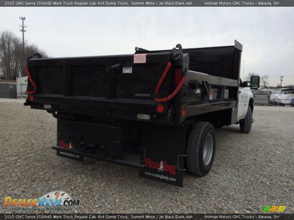 2015 GMC Sierra 3500HD Work Truck Regular Cab 4x4 Dump Truck Summit White / Jet Black/Dark Ash Photo #23