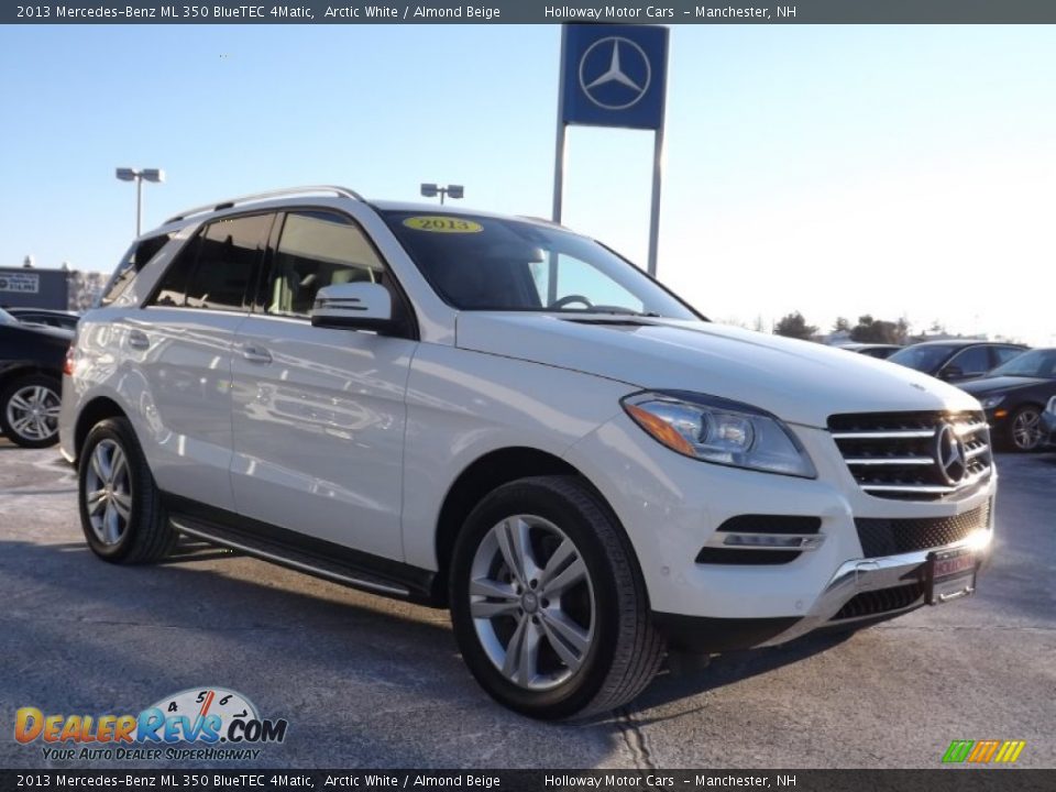 2013 Mercedes-Benz ML 350 BlueTEC 4Matic Arctic White / Almond Beige Photo #3