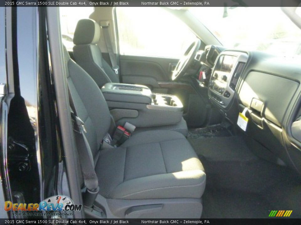 2015 GMC Sierra 1500 SLE Double Cab 4x4 Onyx Black / Jet Black Photo #10