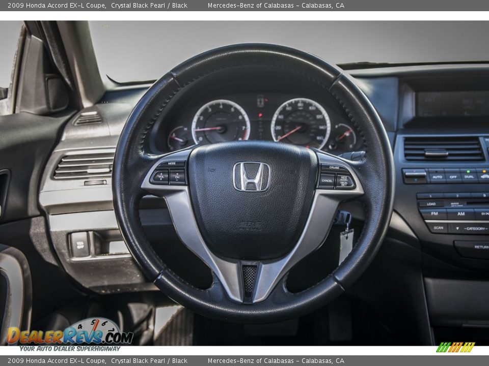 2009 Honda Accord EX-L Coupe Steering Wheel Photo #15