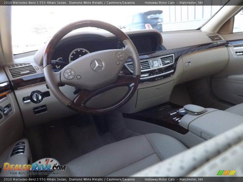 2010 Mercedes-Benz S 550 4Matic Sedan Diamond White Metallic / Cashmere/Savanna Photo #7