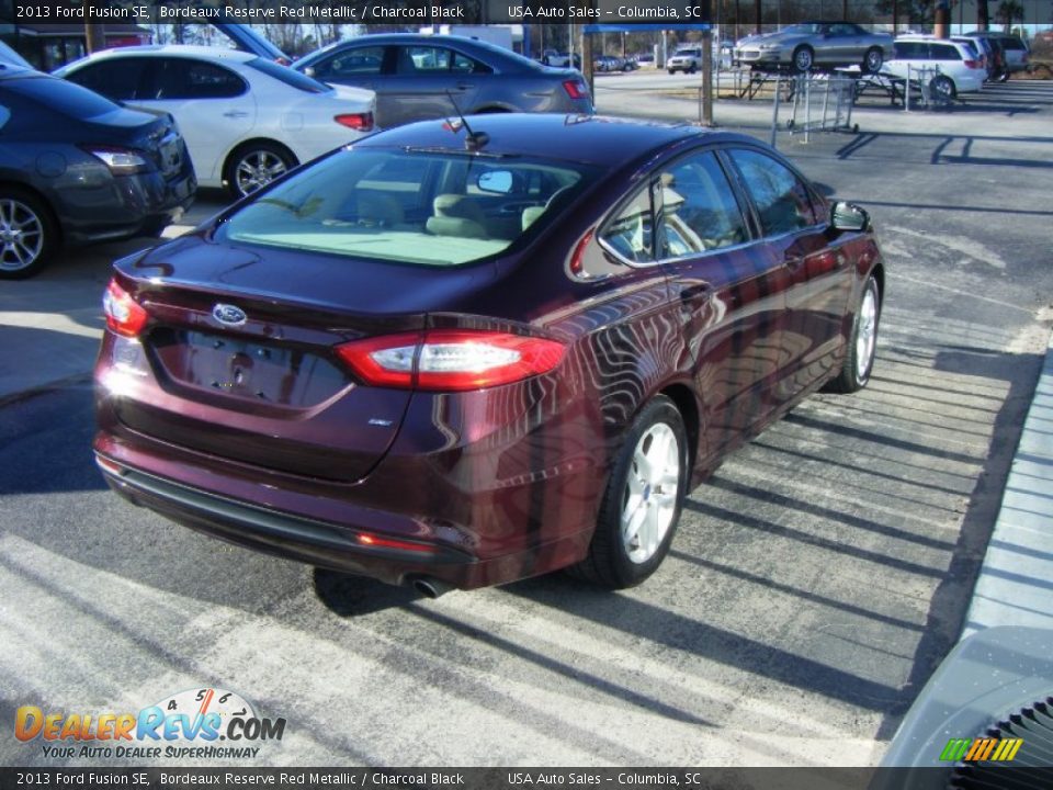 2013 Ford Fusion SE Bordeaux Reserve Red Metallic / Charcoal Black Photo #5