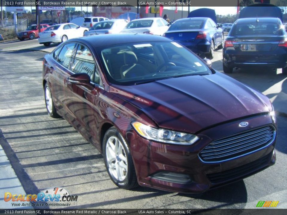 2013 Ford Fusion SE Bordeaux Reserve Red Metallic / Charcoal Black Photo #6