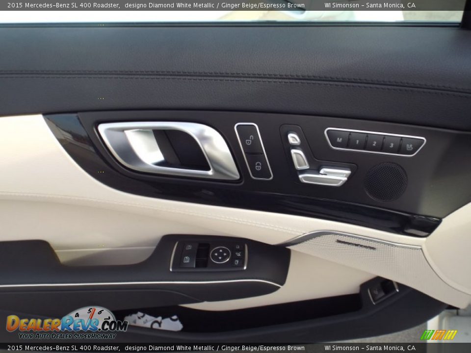 2015 Mercedes-Benz SL 400 Roadster designo Diamond White Metallic / Ginger Beige/Espresso Brown Photo #4