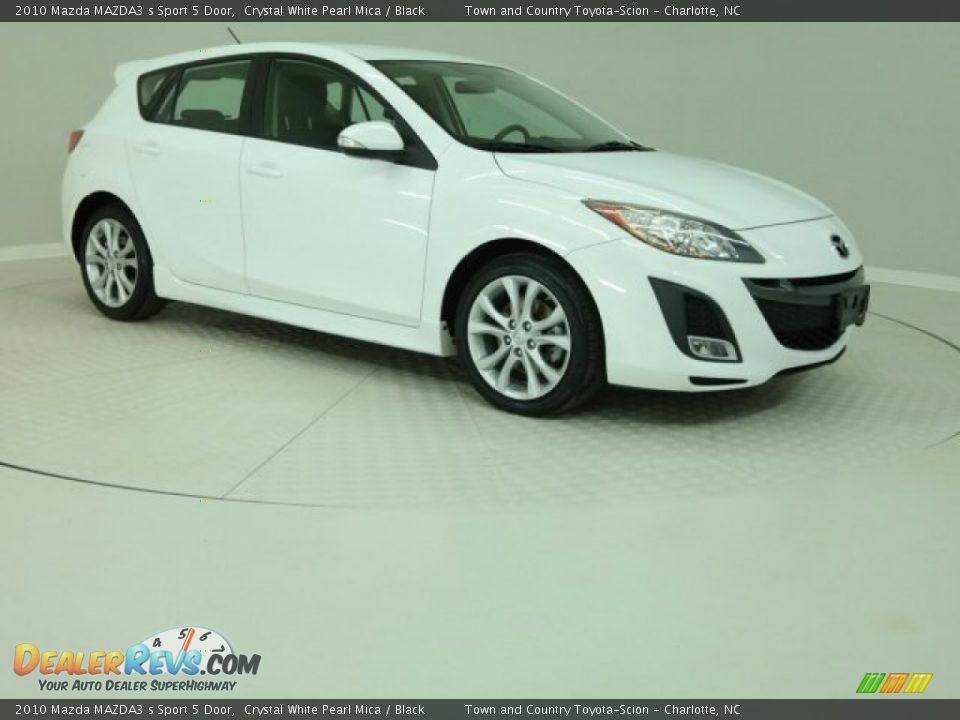 2010 Mazda MAZDA3 s Sport 5 Door Crystal White Pearl Mica / Black Photo #4