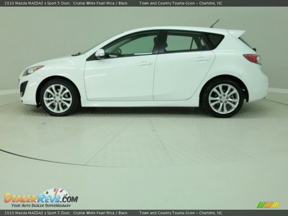2010 Mazda MAZDA3 s Sport 5 Door Crystal White Pearl Mica / Black Photo #10