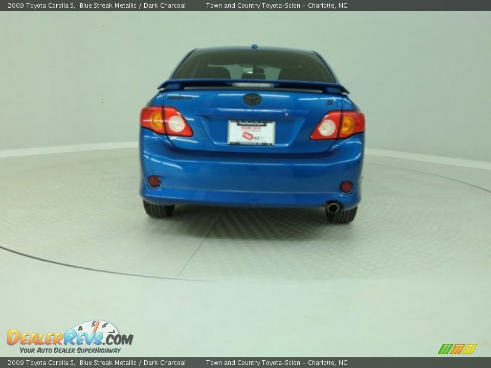 2009 Toyota Corolla S Blue Streak Metallic / Dark Charcoal Photo #14