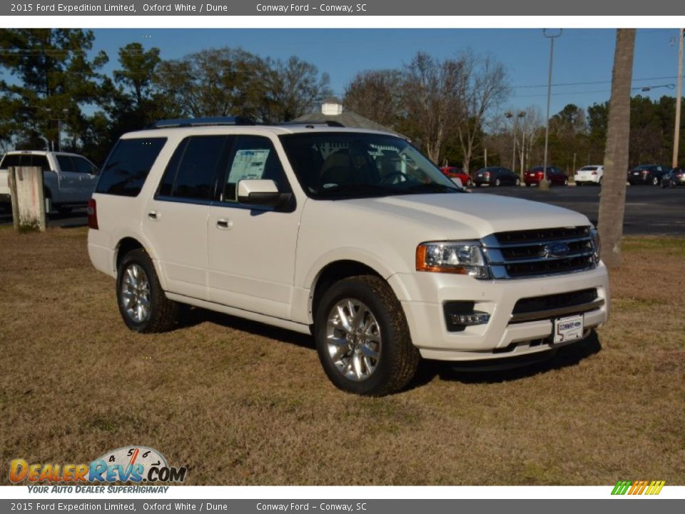 2015 Ford Expedition Limited Oxford White / Dune Photo #3