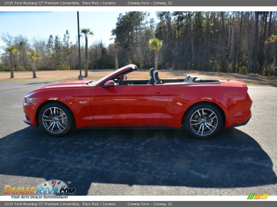 2015 Ford Mustang GT Premium Convertible Race Red / Ceramic Photo #8