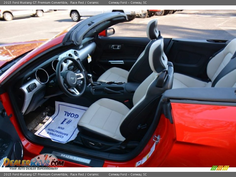 Ceramic Interior - 2015 Ford Mustang GT Premium Convertible Photo #10