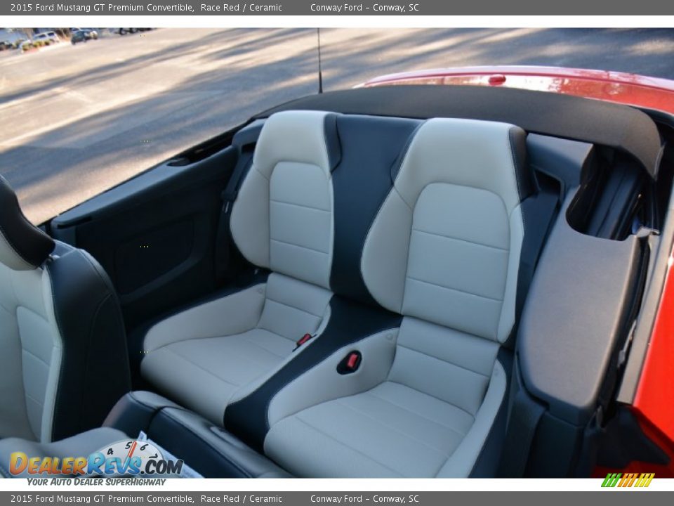 Rear Seat of 2015 Ford Mustang GT Premium Convertible Photo #11