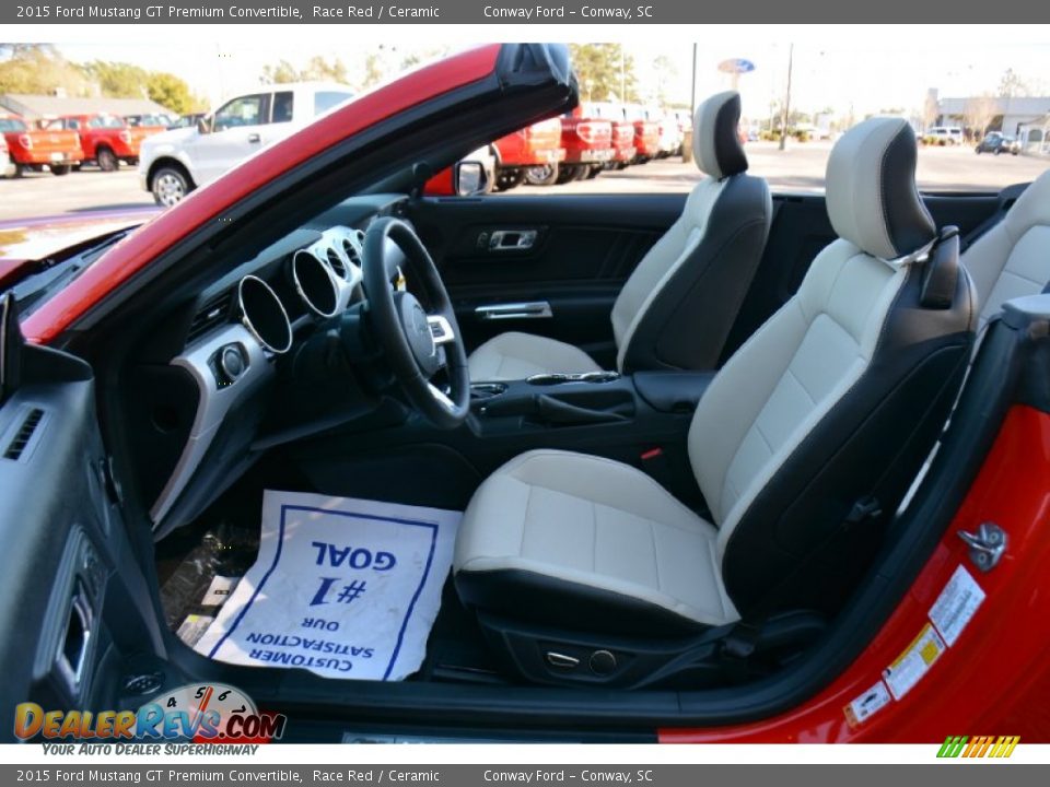 Ceramic Interior - 2015 Ford Mustang GT Premium Convertible Photo #14