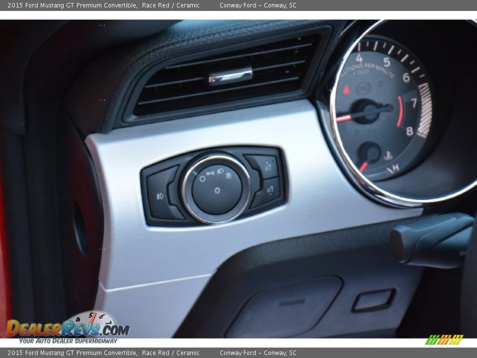 Controls of 2015 Ford Mustang GT Premium Convertible Photo #17