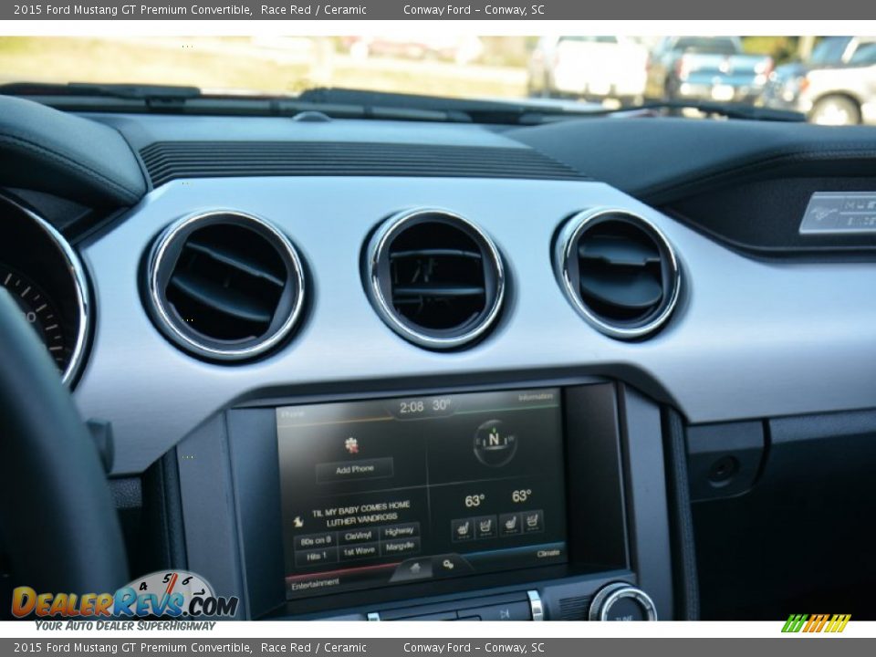 Dashboard of 2015 Ford Mustang GT Premium Convertible Photo #21