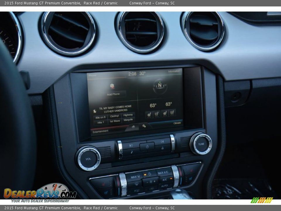 Controls of 2015 Ford Mustang GT Premium Convertible Photo #22