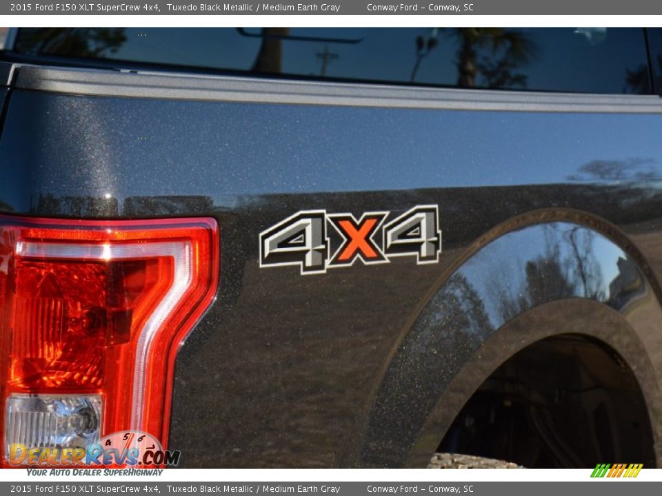 2015 Ford F150 XLT SuperCrew 4x4 Tuxedo Black Metallic / Medium Earth Gray Photo #6