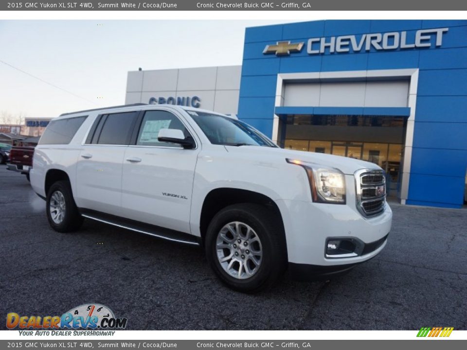 2015 GMC Yukon XL SLT 4WD Summit White / Cocoa/Dune Photo #1