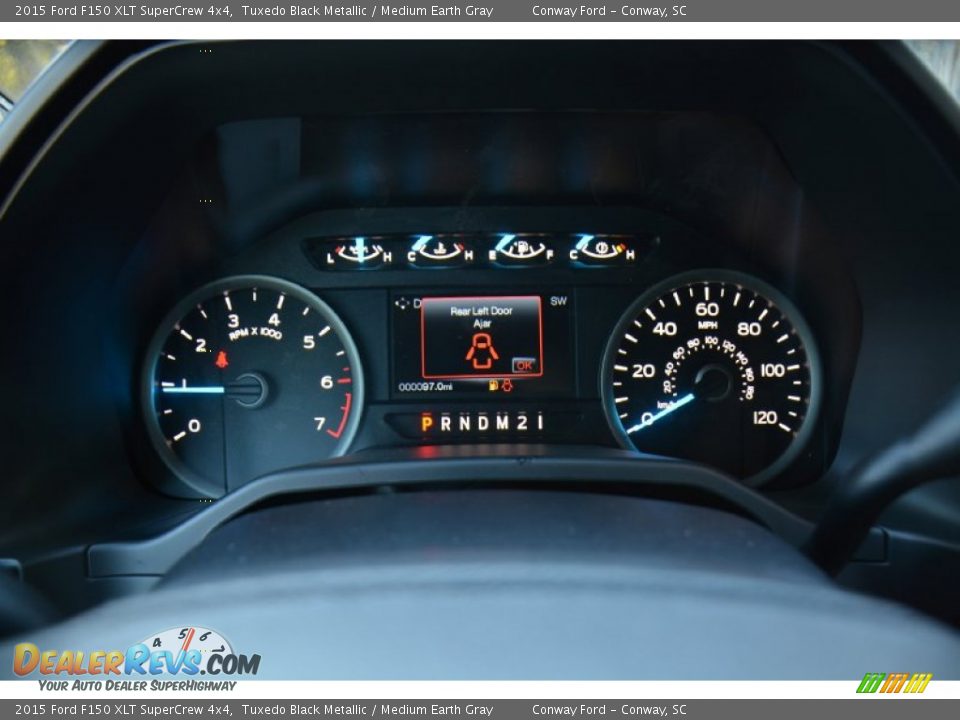 2015 Ford F150 XLT SuperCrew 4x4 Tuxedo Black Metallic / Medium Earth Gray Photo #22