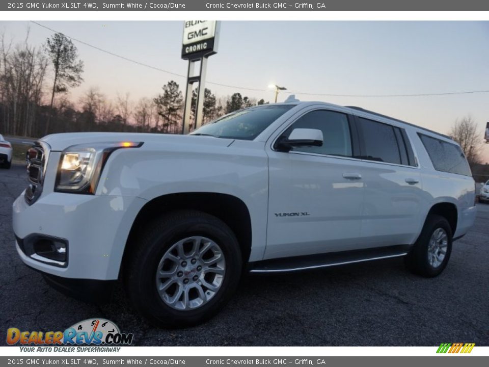 2015 GMC Yukon XL SLT 4WD Summit White / Cocoa/Dune Photo #3
