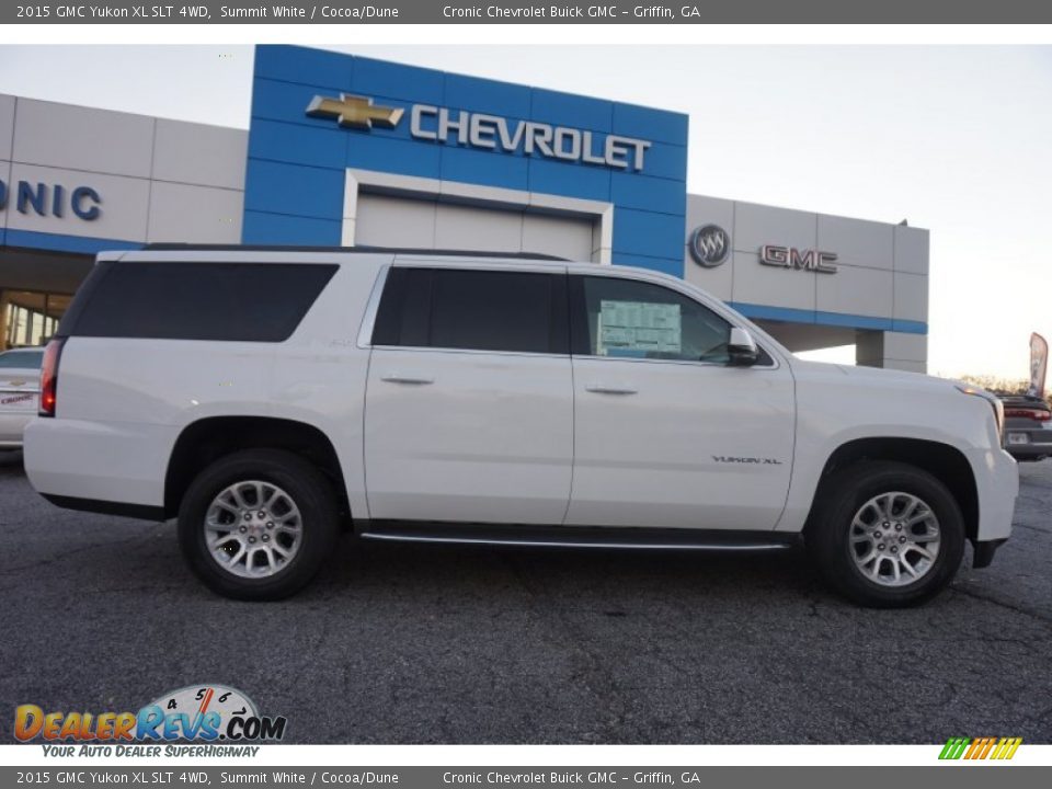 2015 GMC Yukon XL SLT 4WD Summit White / Cocoa/Dune Photo #7
