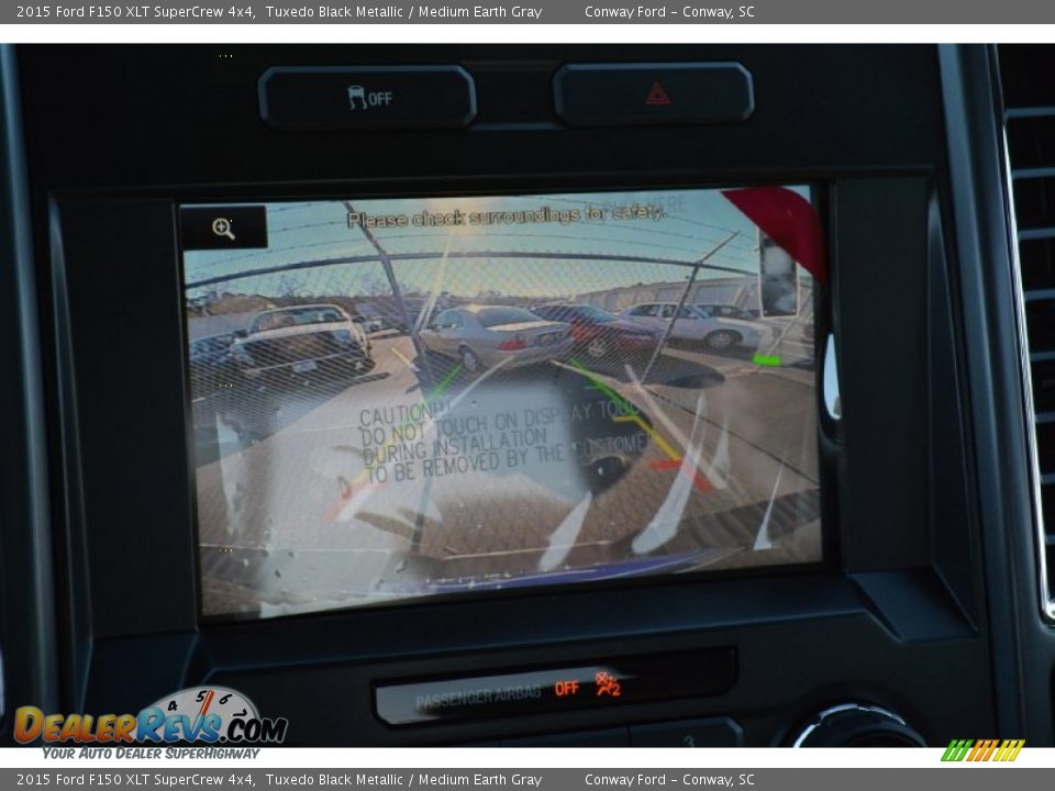 2015 Ford F150 XLT SuperCrew 4x4 Tuxedo Black Metallic / Medium Earth Gray Photo #32