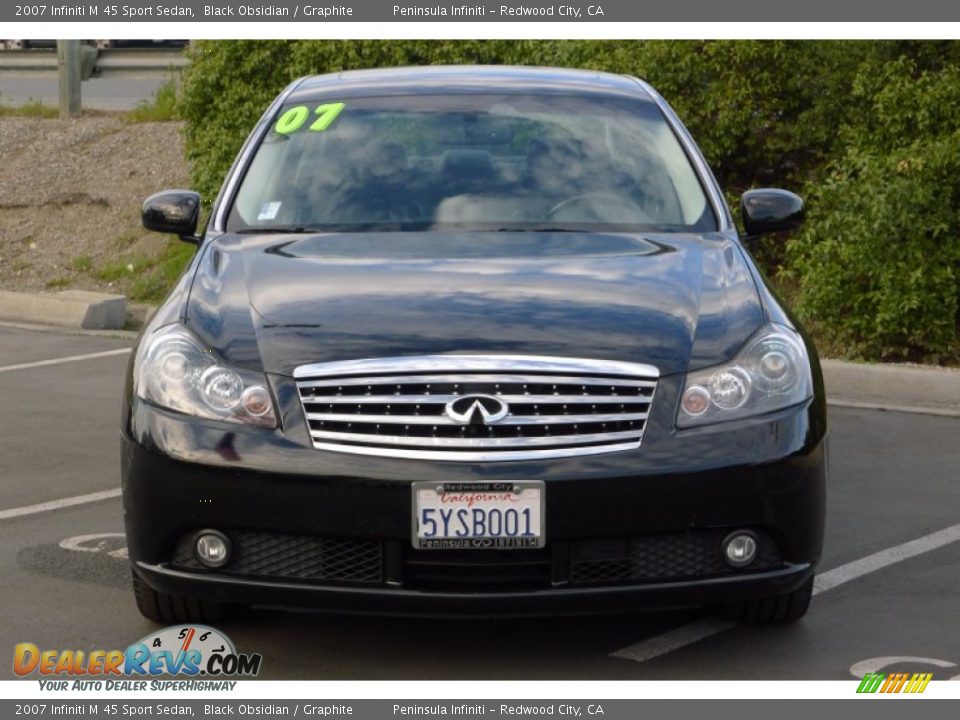 2007 Infiniti M 45 Sport Sedan Black Obsidian / Graphite Photo #3