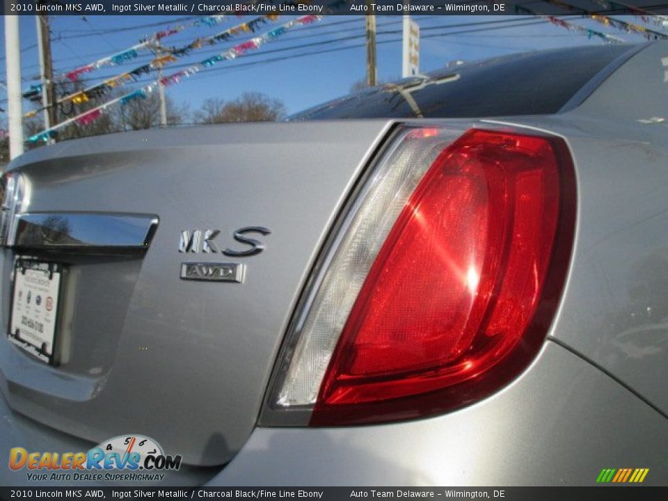 2010 Lincoln MKS AWD Ingot Silver Metallic / Charcoal Black/Fine Line Ebony Photo #33
