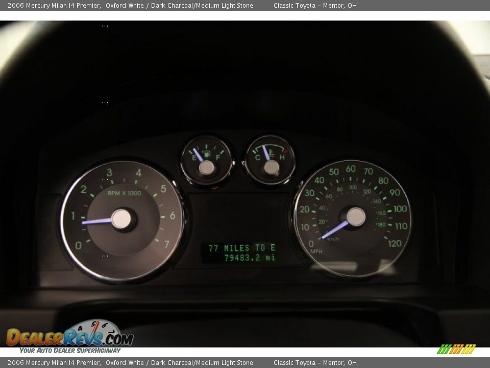 2006 Mercury Milan I4 Premier Oxford White / Dark Charcoal/Medium Light Stone Photo #7