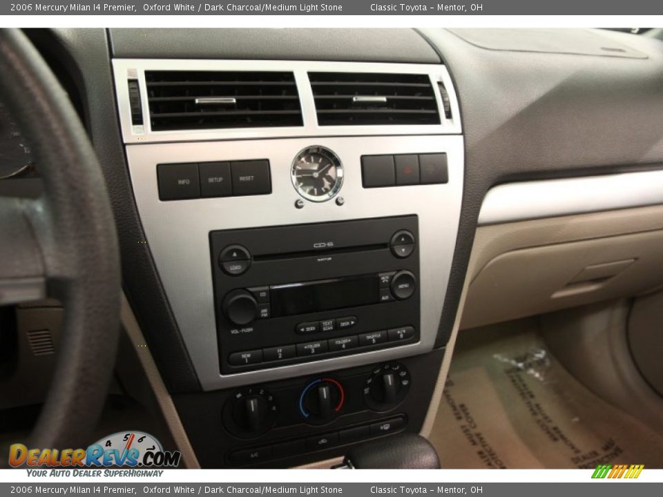 2006 Mercury Milan I4 Premier Oxford White / Dark Charcoal/Medium Light Stone Photo #8