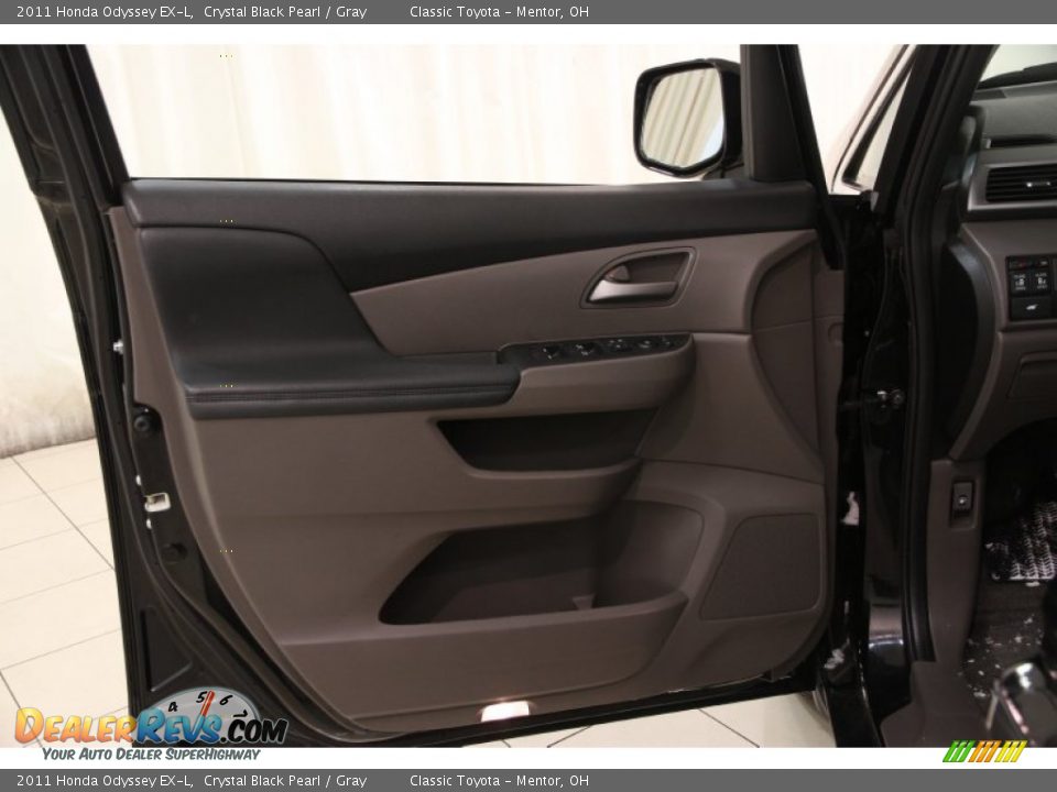 2011 Honda Odyssey EX-L Crystal Black Pearl / Gray Photo #4