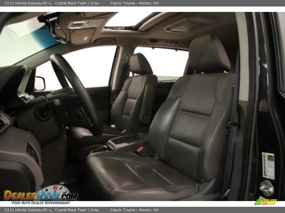 2011 Honda Odyssey EX-L Crystal Black Pearl / Gray Photo #5