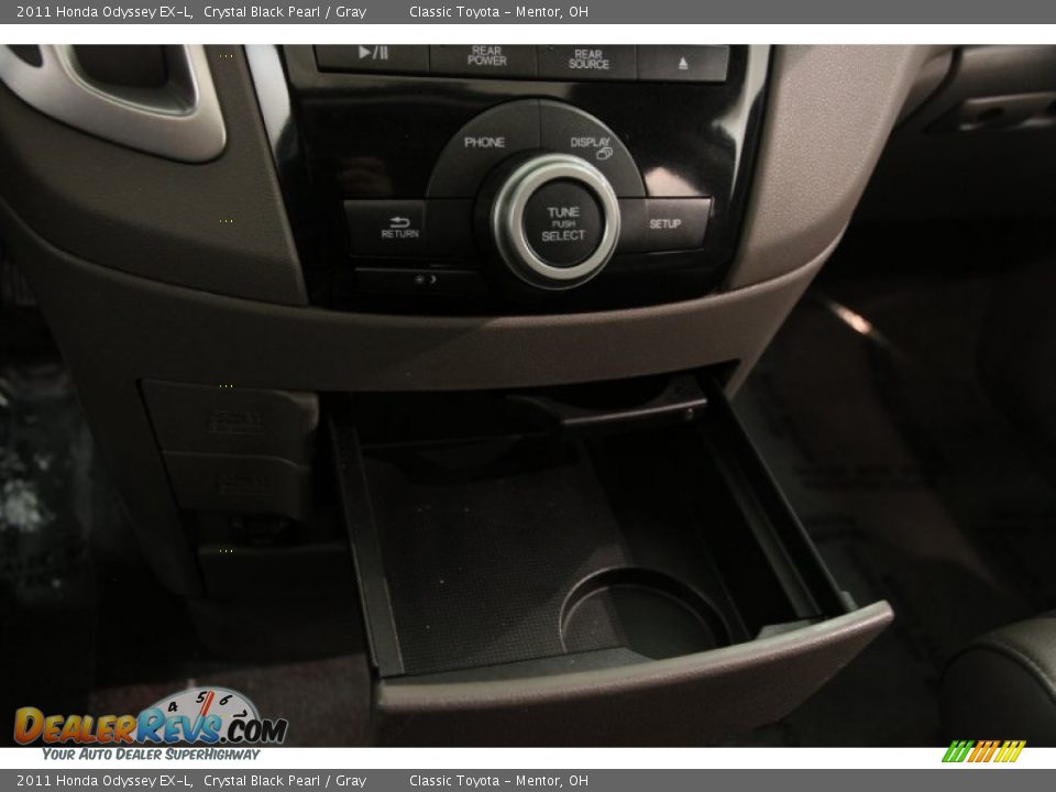 2011 Honda Odyssey EX-L Crystal Black Pearl / Gray Photo #11
