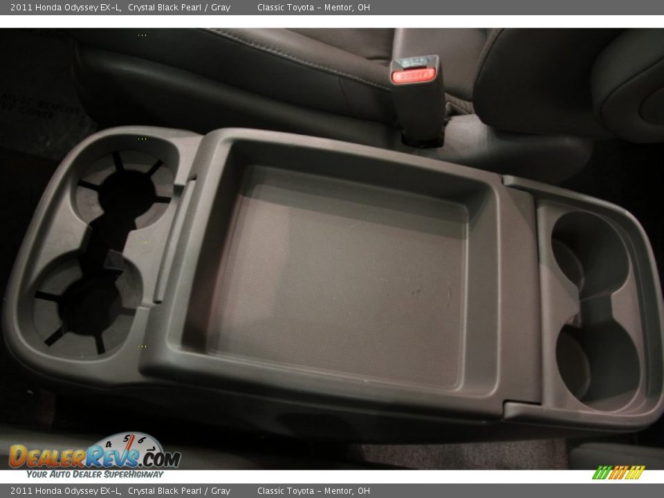 2011 Honda Odyssey EX-L Crystal Black Pearl / Gray Photo #12