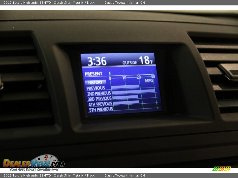 2012 Toyota Highlander SE 4WD Classic Silver Metallic / Black Photo #10