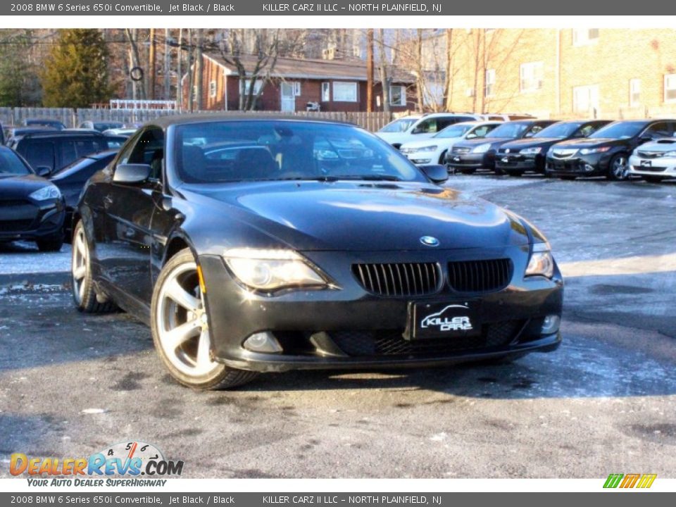 2008 BMW 6 Series 650i Convertible Jet Black / Black Photo #16