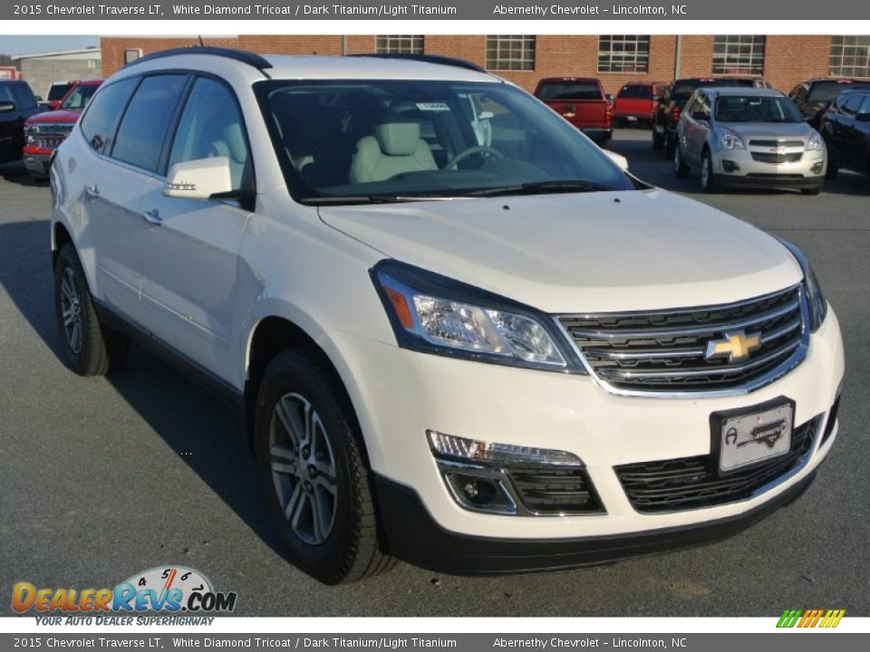 2015 Chevrolet Traverse LT White Diamond Tricoat / Dark Titanium/Light Titanium Photo #1