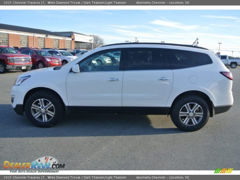 2015 Chevrolet Traverse LT White Diamond Tricoat / Dark Titanium/Light Titanium Photo #3