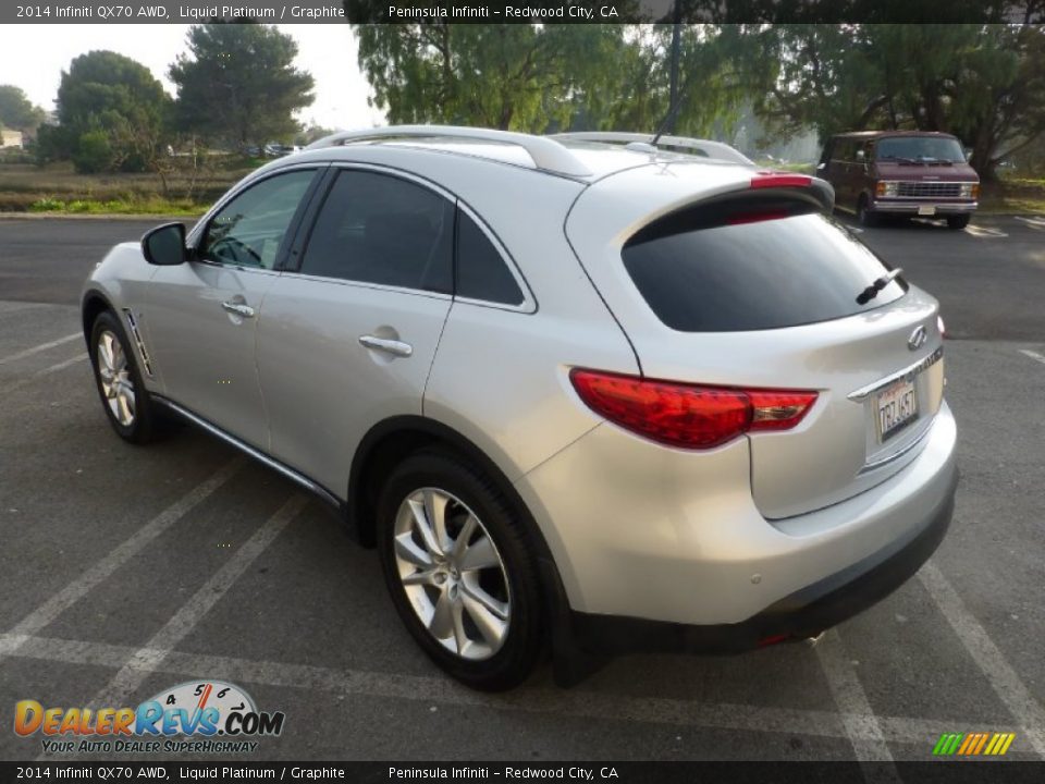 2014 Infiniti QX70 AWD Liquid Platinum / Graphite Photo #3
